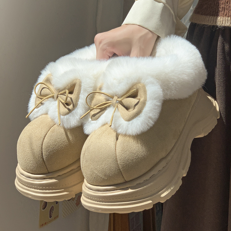 Winter Boot Insulated - Warme Flauschige Hausschuhe aus Kunstfell für