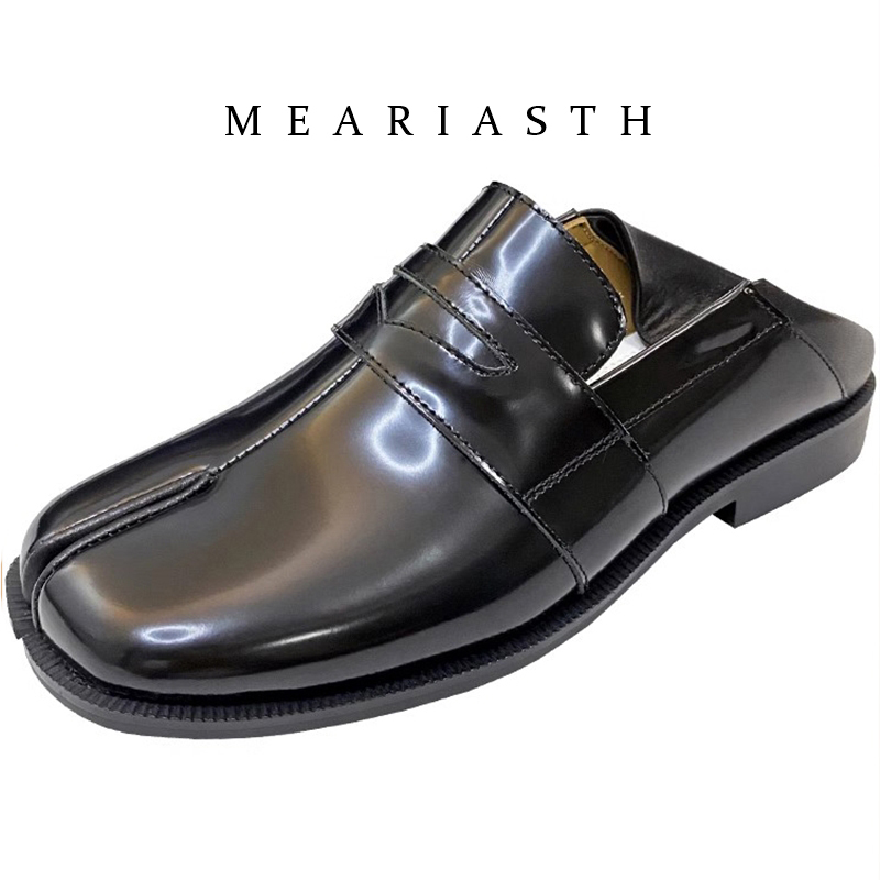Men'S Shoes Temu - Schwarze Tabi-Schuhe mit geteilter Zehenpartie aus