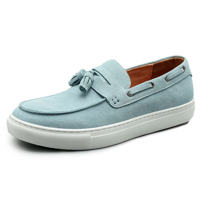 Men'S Shoes Hey Dude - Klassische Herren-Wildleder-Loafer mit Quasten, flache Freizeitschuhe,