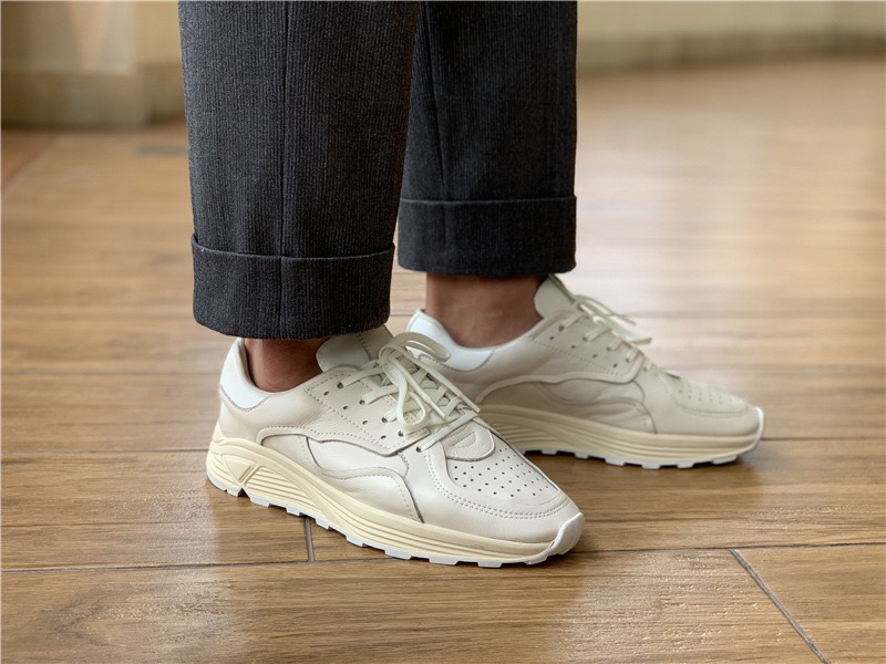 Men'S Shoes Temu - Runde Spitze, Schnürung, lässige weiße Herren-Freizeitschuhe