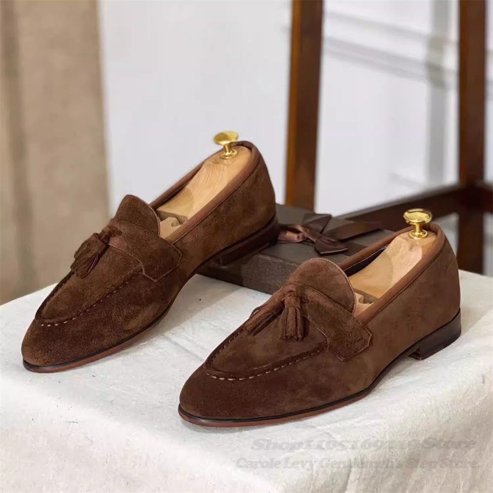 Men'S Shoes Temu - Braune Lederschuhe für Herren, lässiger britischer
