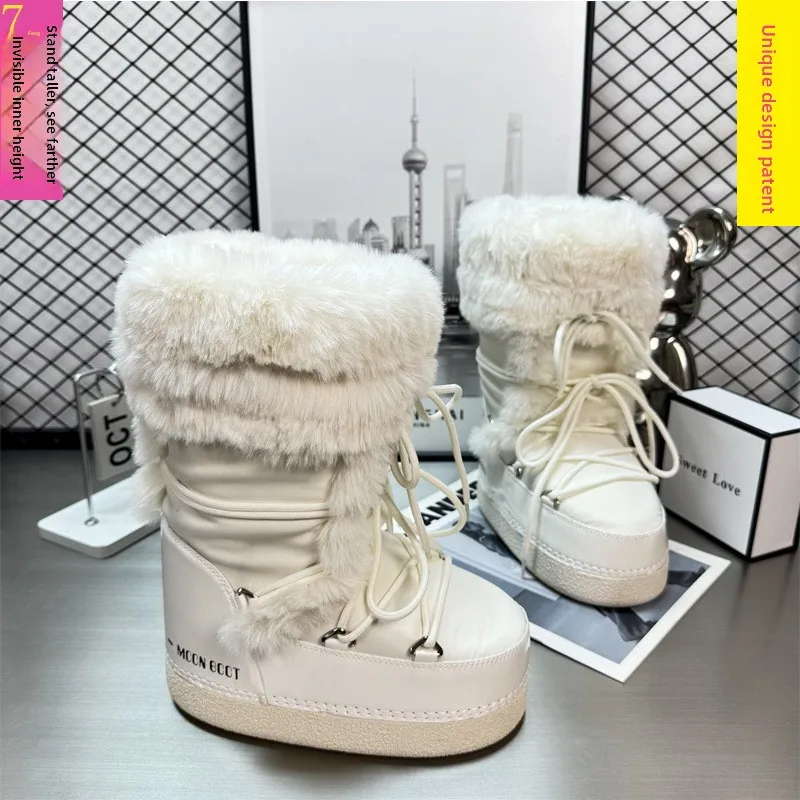Winter Boot Insulated - Modische Moon Boot Damen-Schneestiefel, Wärme, bequeme