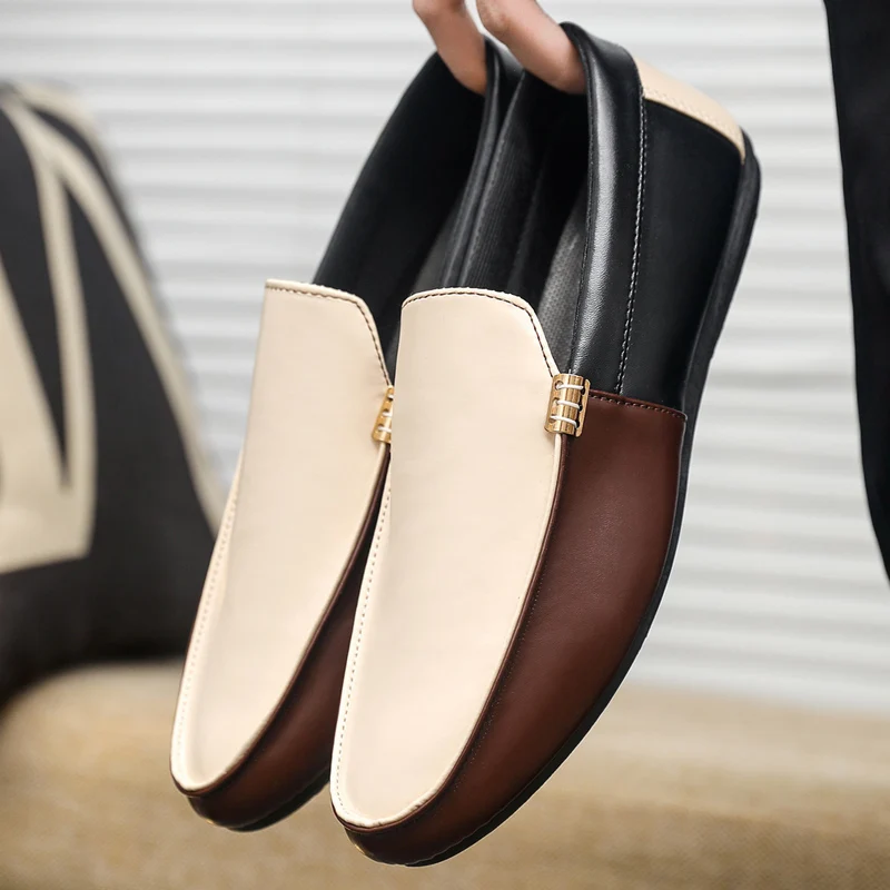 Men'S Shoes Hey Dude - Modische Leder-Loafer für Herren, flache Schuhe,
