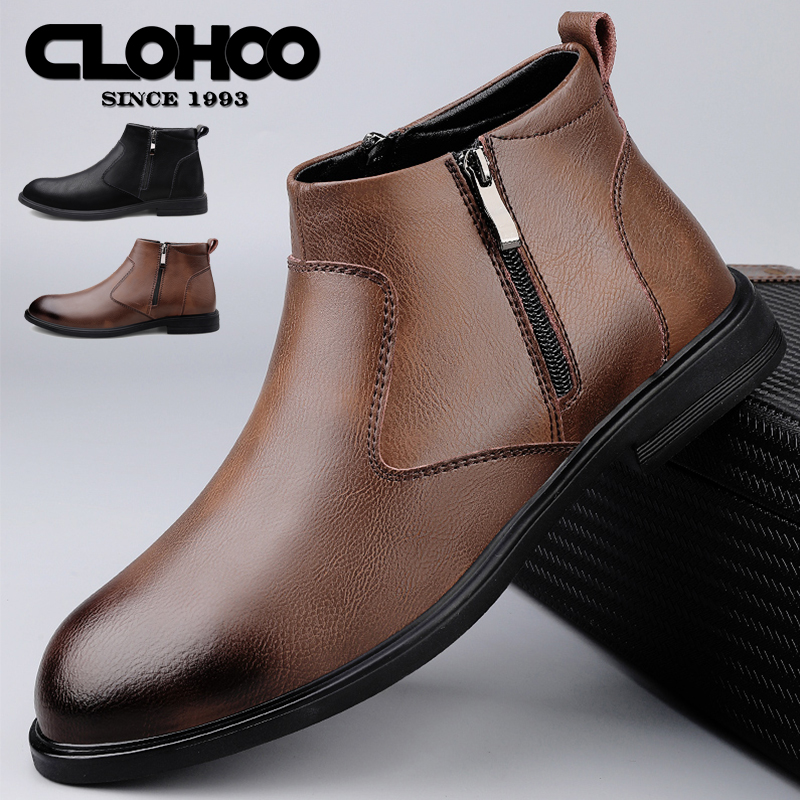Men'S Shoes Temu - CLOHOO Handgefertigte Herrenstiefel Business Casual Rindsleder