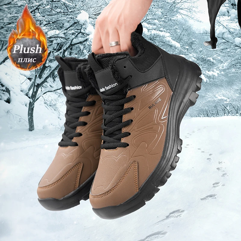 Winter Boot Insulated - ELUVA Herren-Schneestiefel, wasserdicht, isoliert, Winterstiefel für