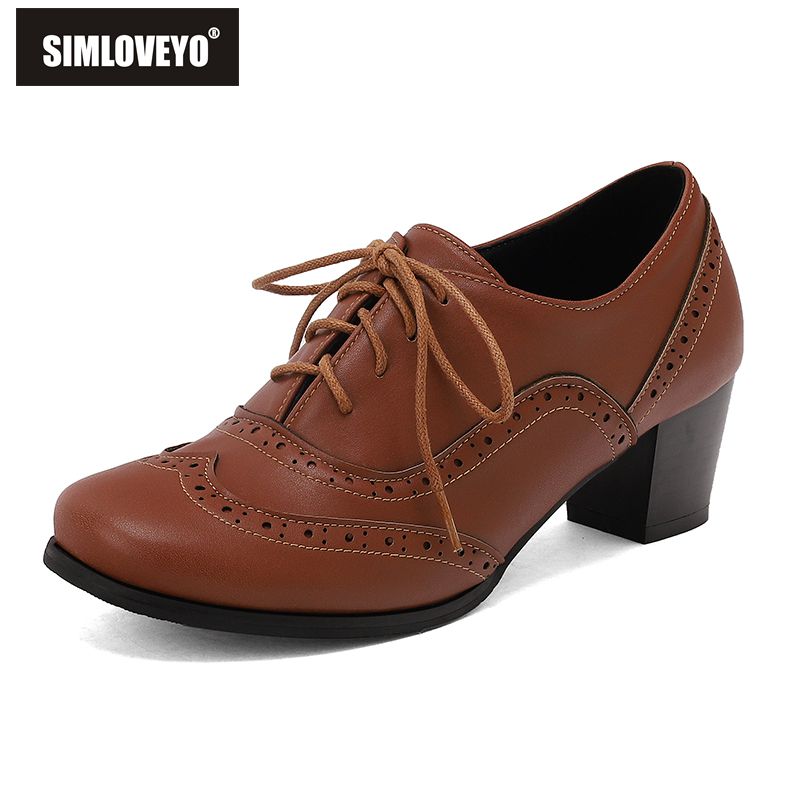 Men'S Shoes Size 43 In Us - SIMLOVEYO Neue Braun Frauen Pumpen Runde